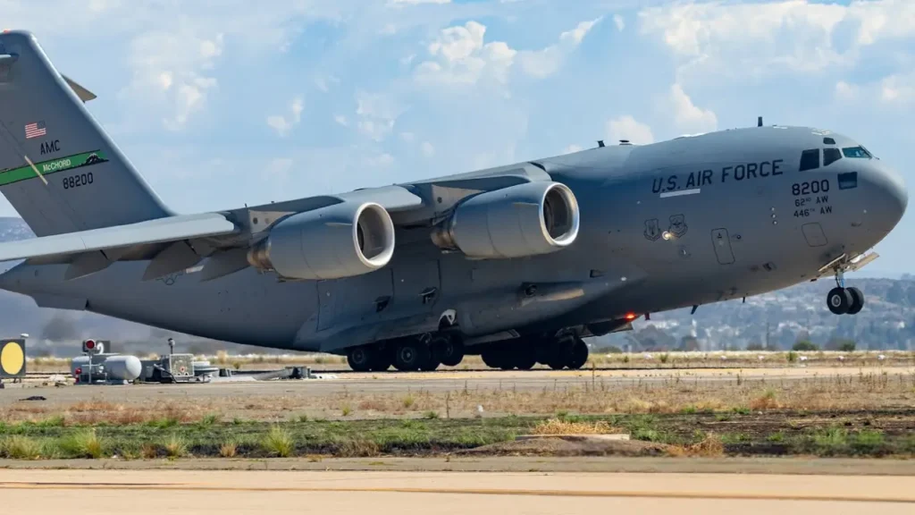 a US Air Force plane landed at Jaipur Airbase, an Israeli military plane also arrived