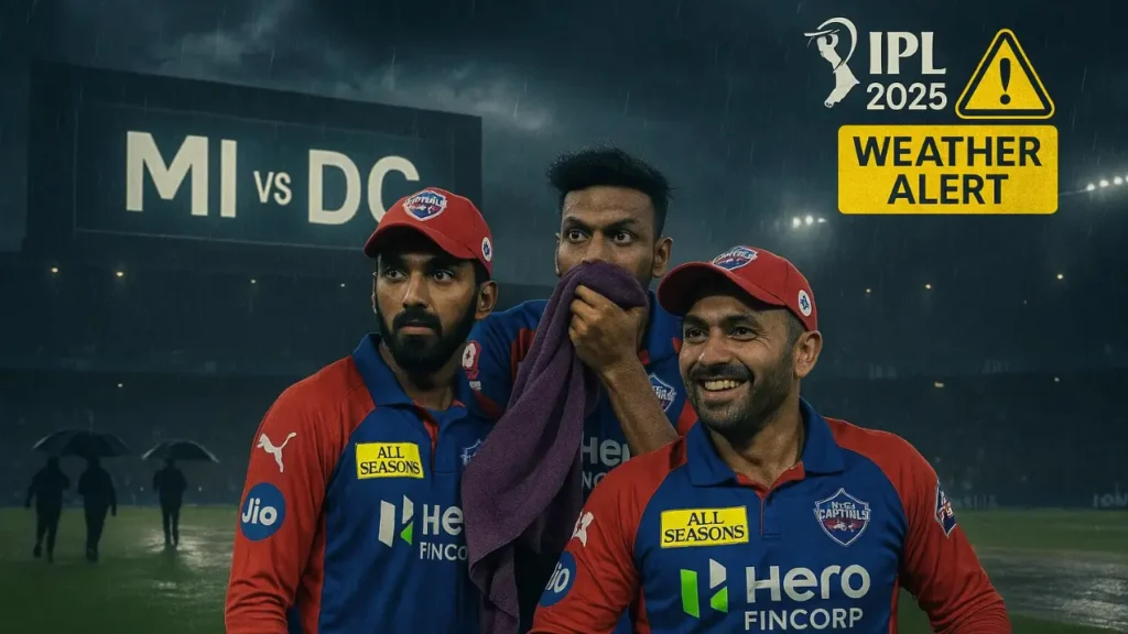 MI vs DC match may be disrupted due to rain